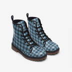 Blue Tartan Combat Boots – Style & Durability Combined