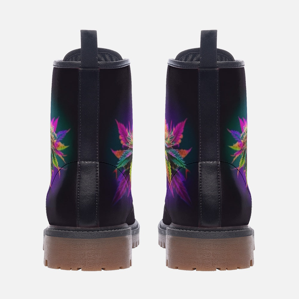 Vegan Combat Boots Bob Marley, Reggae, Weed