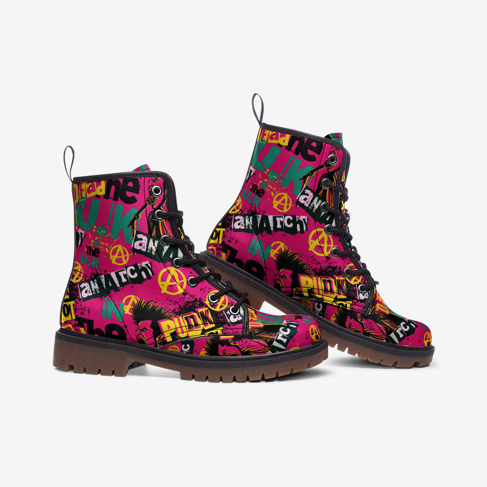 Graffiti Punk Combat Boots - Unleash Your Inner Rebel