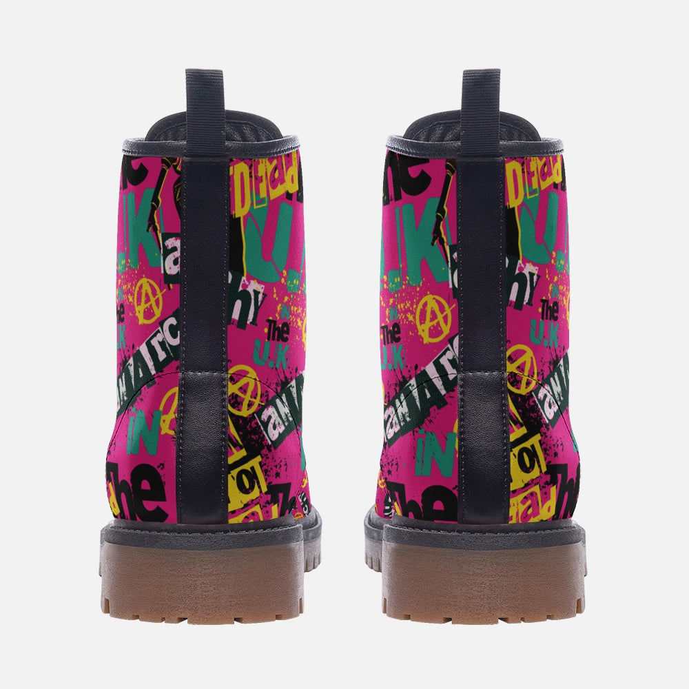 Graffiti Punk Combat Boots - Unleash Your Inner Rebel