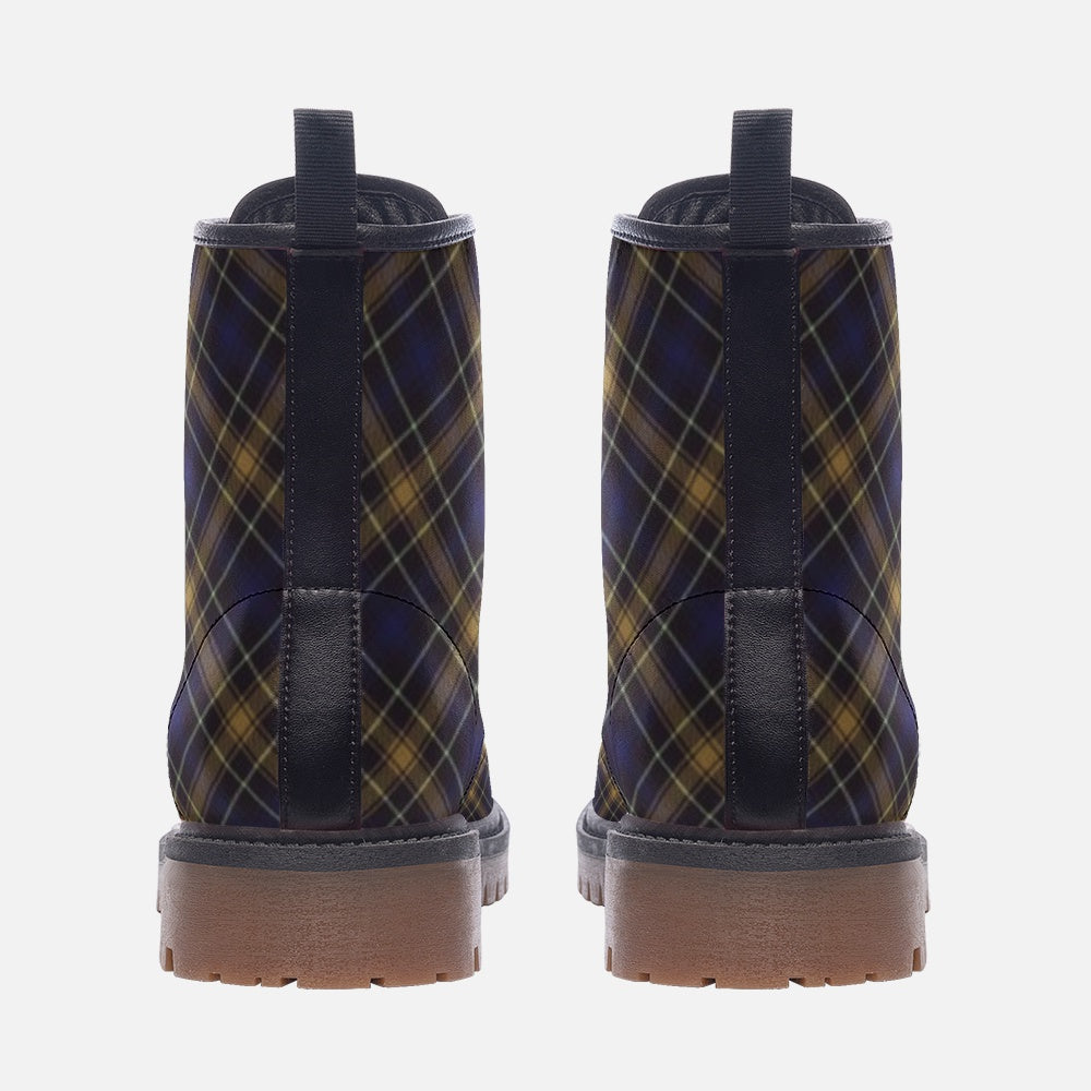 Plaid Vegan Combat Boots