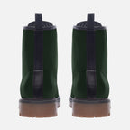Faux Leather Combat Boots in green – Designed for modern explorers