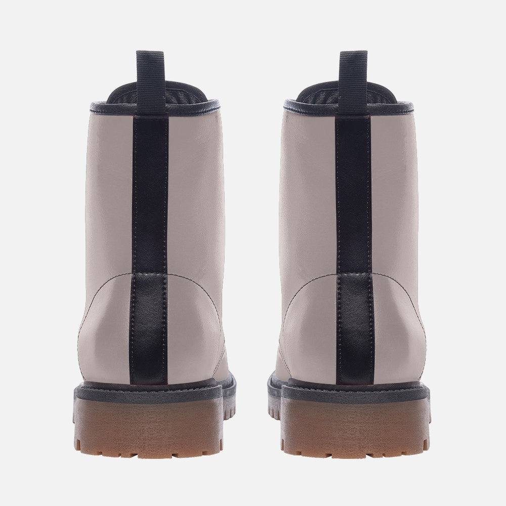 Faux Leather Combat Boots in storm grey – Ethical and rugged