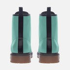 Faux Leather Combat Boots in mint – Refreshing style meets function