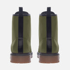 Faux Leather Combat Boots in olive – Everyday protection with style.