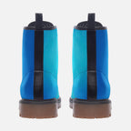 Faux Leather Combat Boots in vibrant blue – Street-ready.