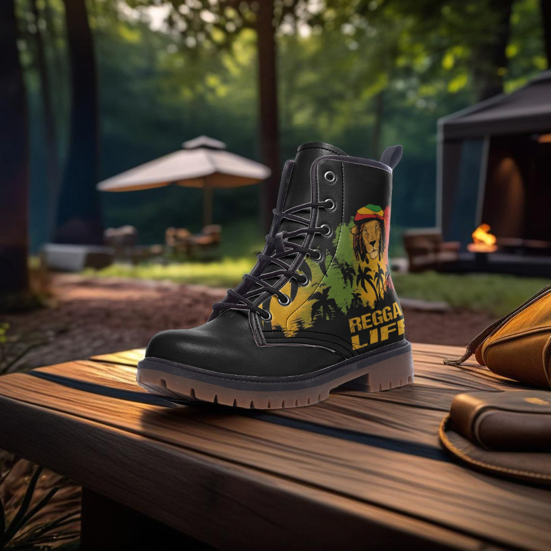 Reggae Life Vegan Combat Boots