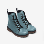 Blue Vegan Leather Boots – Perfect mix of grace and grit.