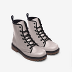 Grey Vegan Leather Boots – Durable, stylish, and cruelty-free