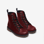 Maroon Vegan Leather Boots – Fashion meets power.