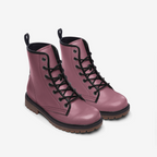 Mauve Vegan Leather Boots – Ethical softness, powerful walk.
