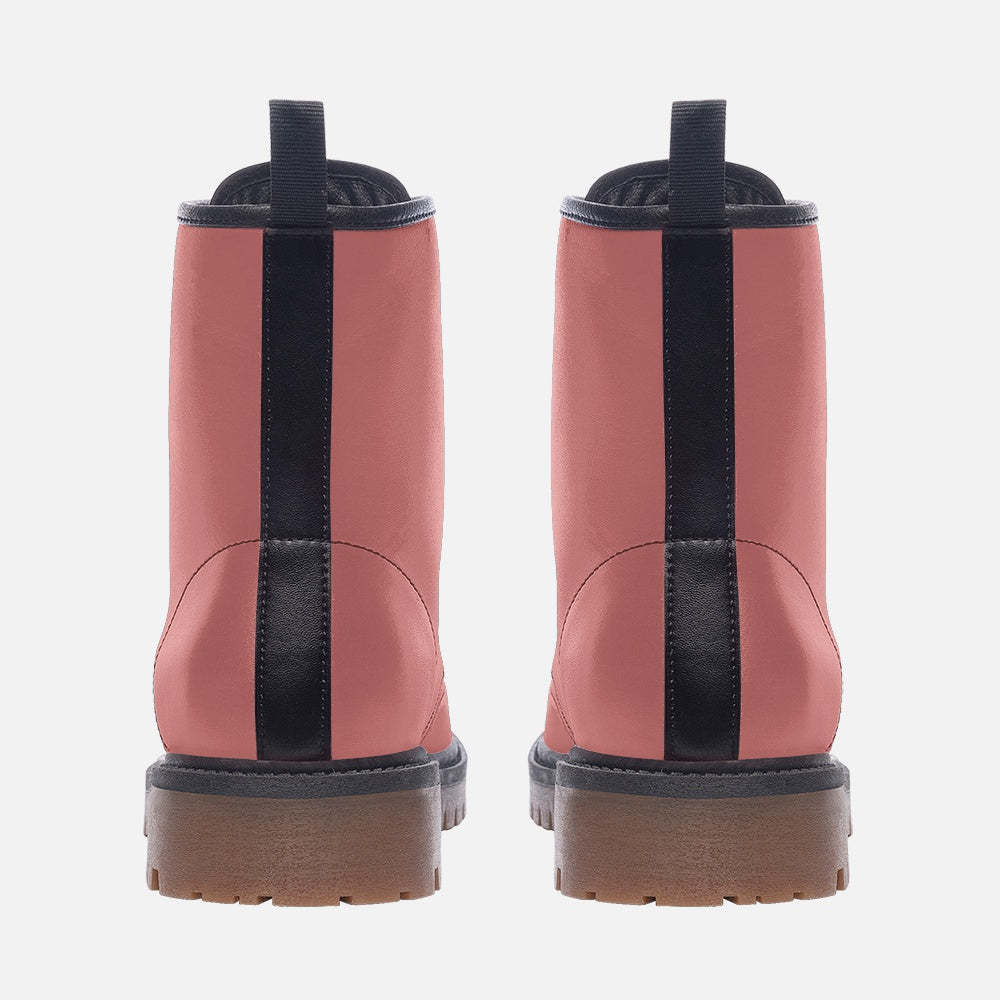 Pink Vegan Leather Boots – A rebellious twist on a classic combat style