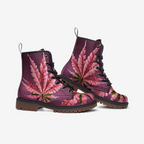 Pink Vegan Leather Combat Boots – Stylish activism.