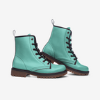 Vegan Leather Combat Boots – Calm color, fierce spirit.