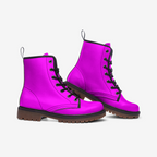 Vegan Leather Combat Boots – Electric and expressive.